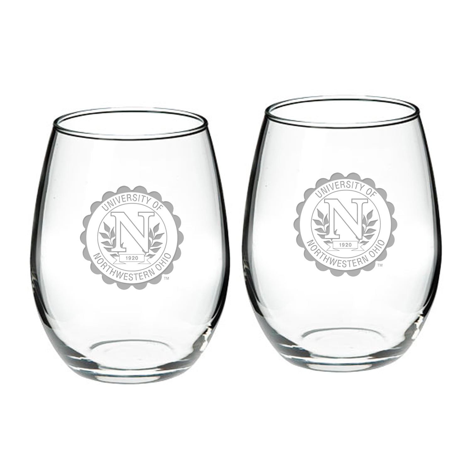 Northwestern Ohio Racers Team Graphic Two-Piece 21oz. Stemless Wine Glass Set