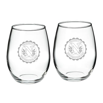 Northwestern Ohio Racers Team Graphic Two-Piece 21oz. Stemless Wine Glass Set