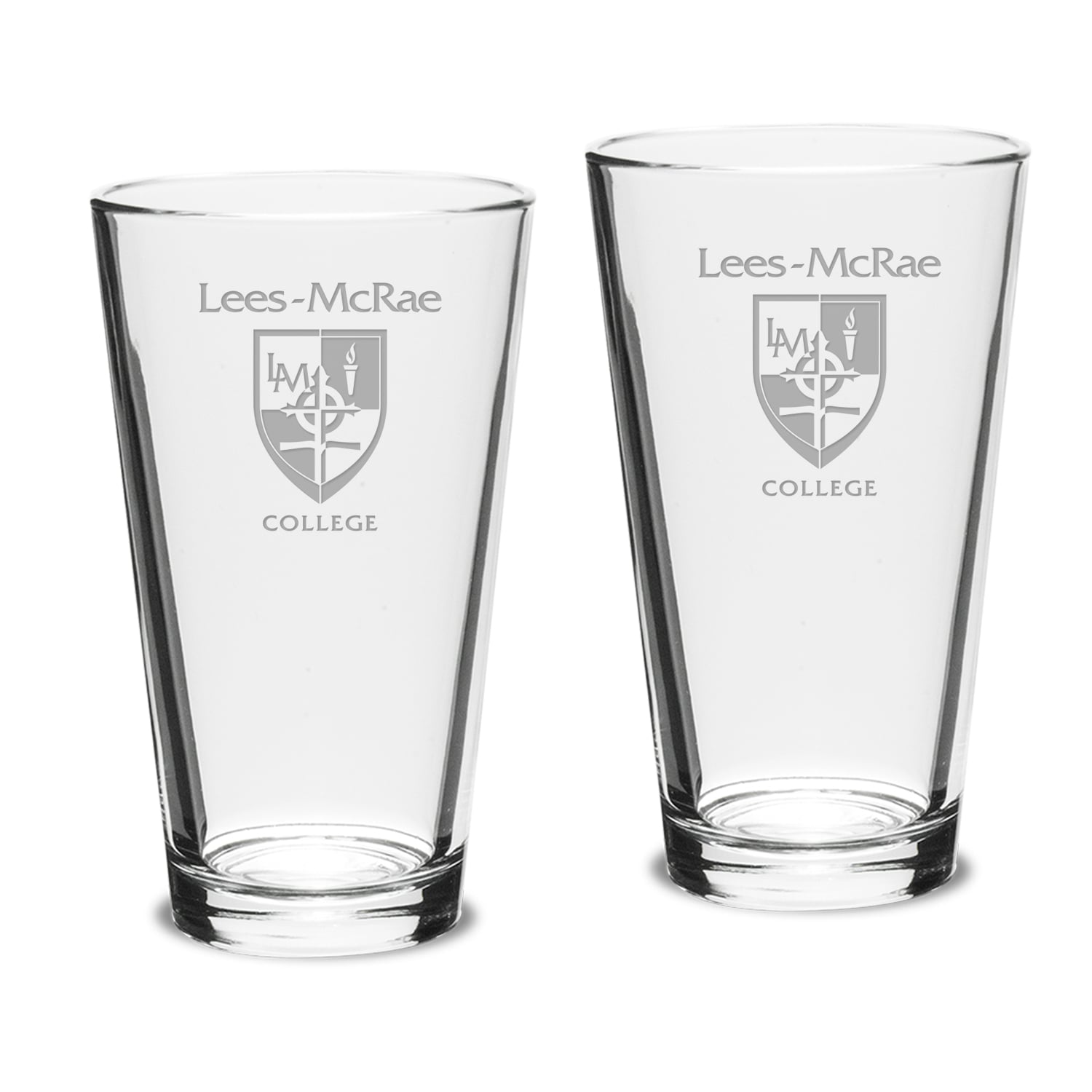 Lees-McRae Bobcats Team Design Two-Piece 16oz. Classic Pub Glass Set