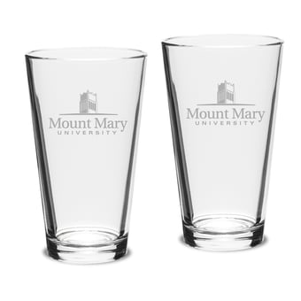 Mount Mary Blue Angels Team Design Two-Piece 16oz. Classic Pub Glass Set