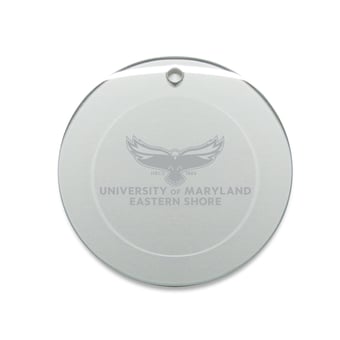 Maryland Eastern Shore Hawks Primary Logo 3'' Round Glass Ornament