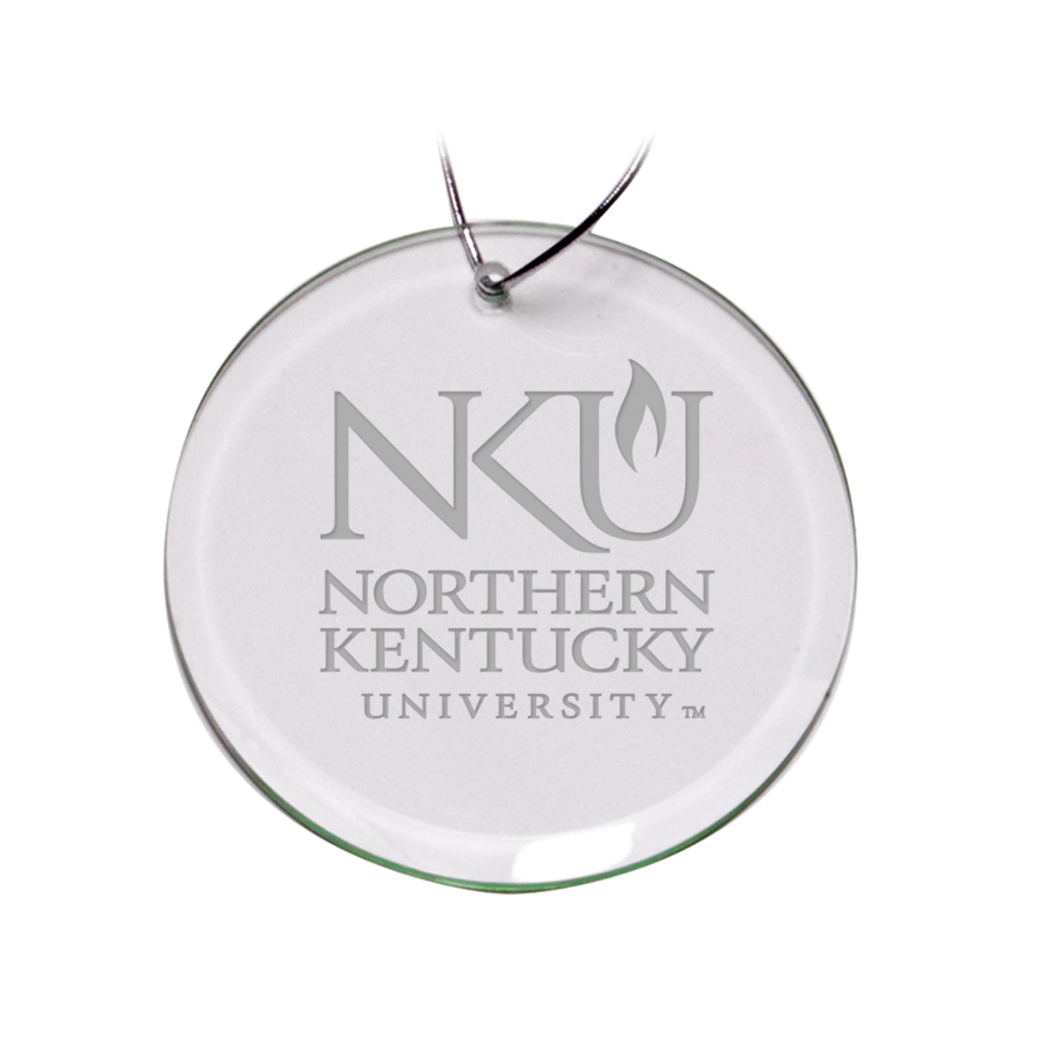 Northern Kentucky University Norse Primary Logo 3'' Round Glass Ornament