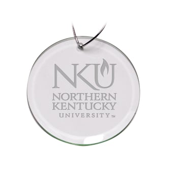 Northern Kentucky University Norse Primary Logo 3'' Round Glass Ornament