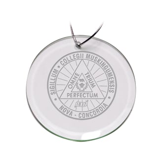 Muskingum Muskies Team Logo 3'' Round Glass Ornament