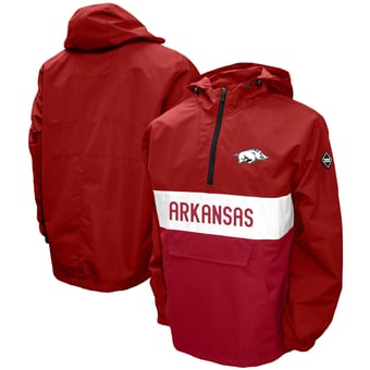 Men's Franchise Club Cardinal Arkansas Razorbacks Alpha Anorak Half-Zip Jacket