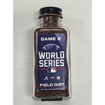 2021 World Series Game 2 Game-Used Dirt Jar Atlanta Braves vs Houston Astros