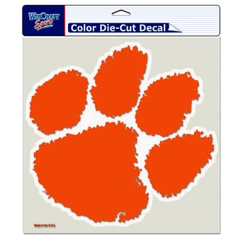 "WinCraft  Clemson Tigers 8"" x 8"" Color Car Decal"