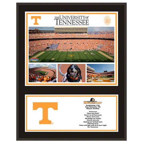 Tennessee Volunteers 12'' x 15'' Sublimated Team Plaque