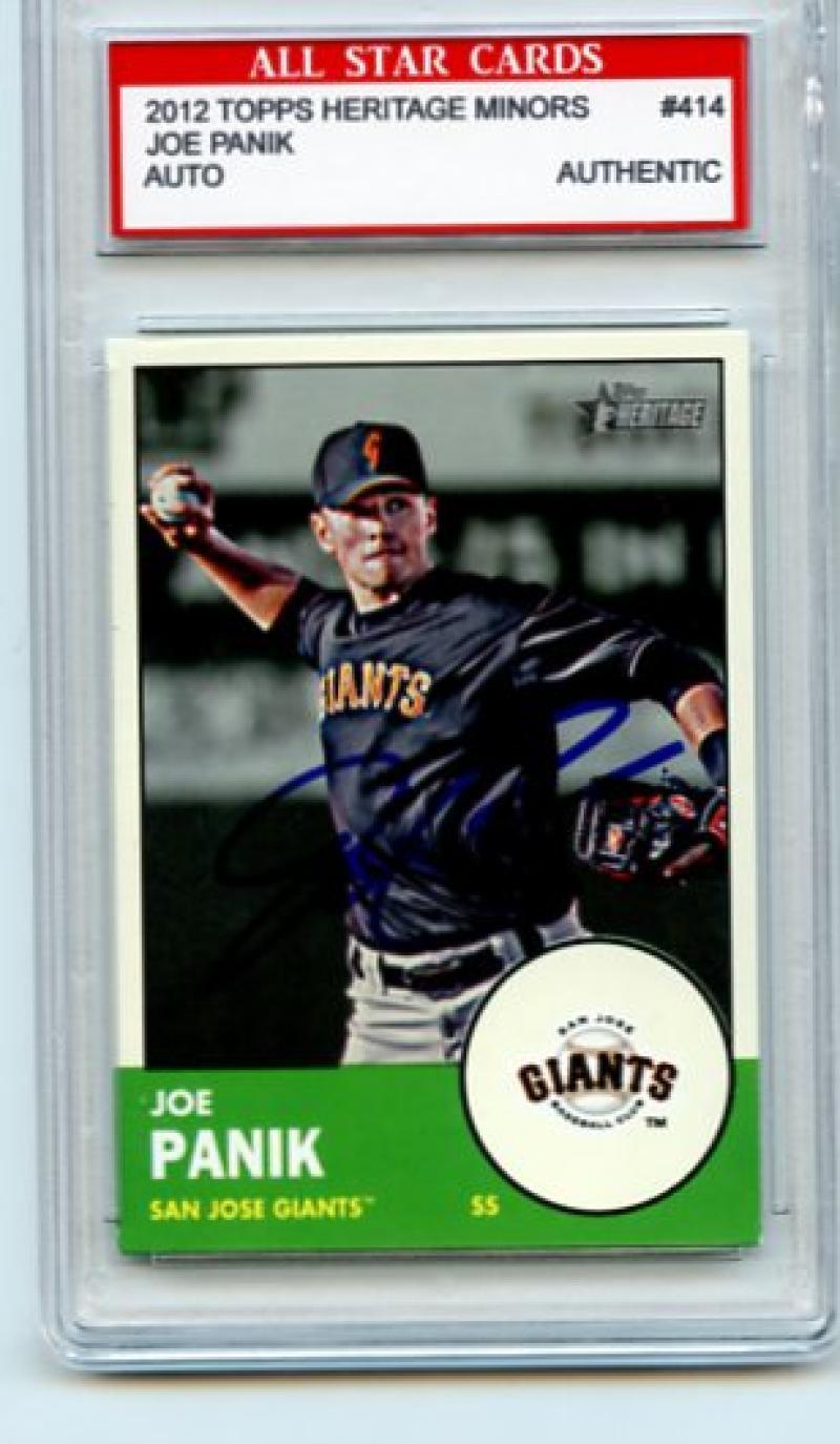 Joe Panik 2012 Topps Heritage Minors Rookie All Star Cards W/ Coa