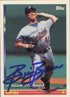 Brian Barnes Montreal Expos 1994 Topps Autographed Card. This item comes with a certificate of authenticity from Autograph-Sports. Autographed