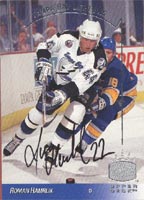 Roman Hamrlik Tampa Bay Lightning 1993 Upper Deck SP Top Prospects Autographed Card - Rookie Card. This item comes with a certificate of authenticity from Autograph-Sports. Autographed