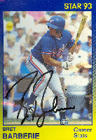 Bret Barberie Montreal Expos 1993 Star Autographed Card. This item comes with a certificate of authenticity from Autograph-Sports. Autographed