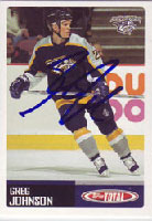 Greg Johnson Nashville Predators 2003 Topps Total Autographed Card. This item comes with a certificate of authenticity from Autograph-Sports. Autographed