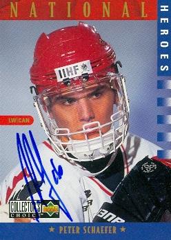 Peter Schaefer autographed Hockey Card (Team Canada) 1997 Upper Deck #297