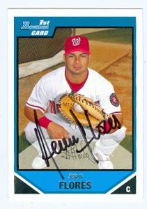Jesus Flores autographed Baseball Card (Washington Nationals) 2007 Topps Bowman #BP54