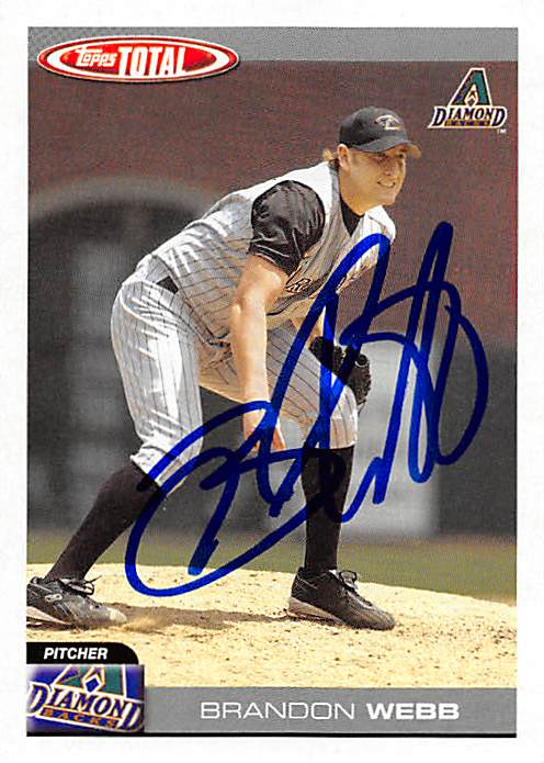 Brandon Webb autographed Baseball Card (Arizona Diamondbacks, FT) 2004 Topps Total #365