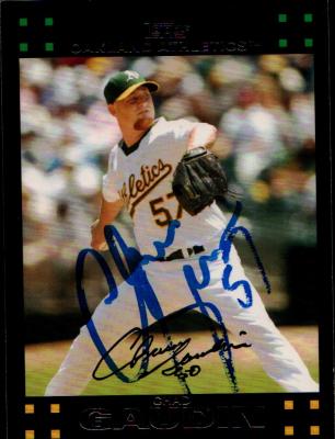 Chad Gaudin autographed Baseball Card (Oakland Athletics) 2007 Topps #UH126