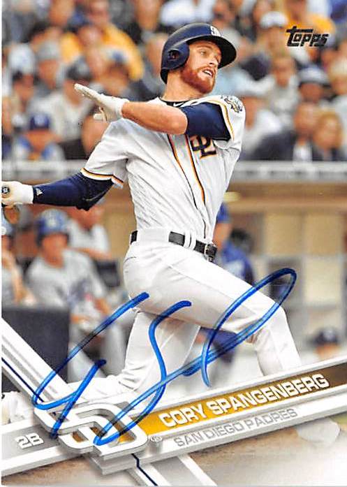Cory Spangenberg autographed baseball card (San Diego Padres) 2017 Topps #264