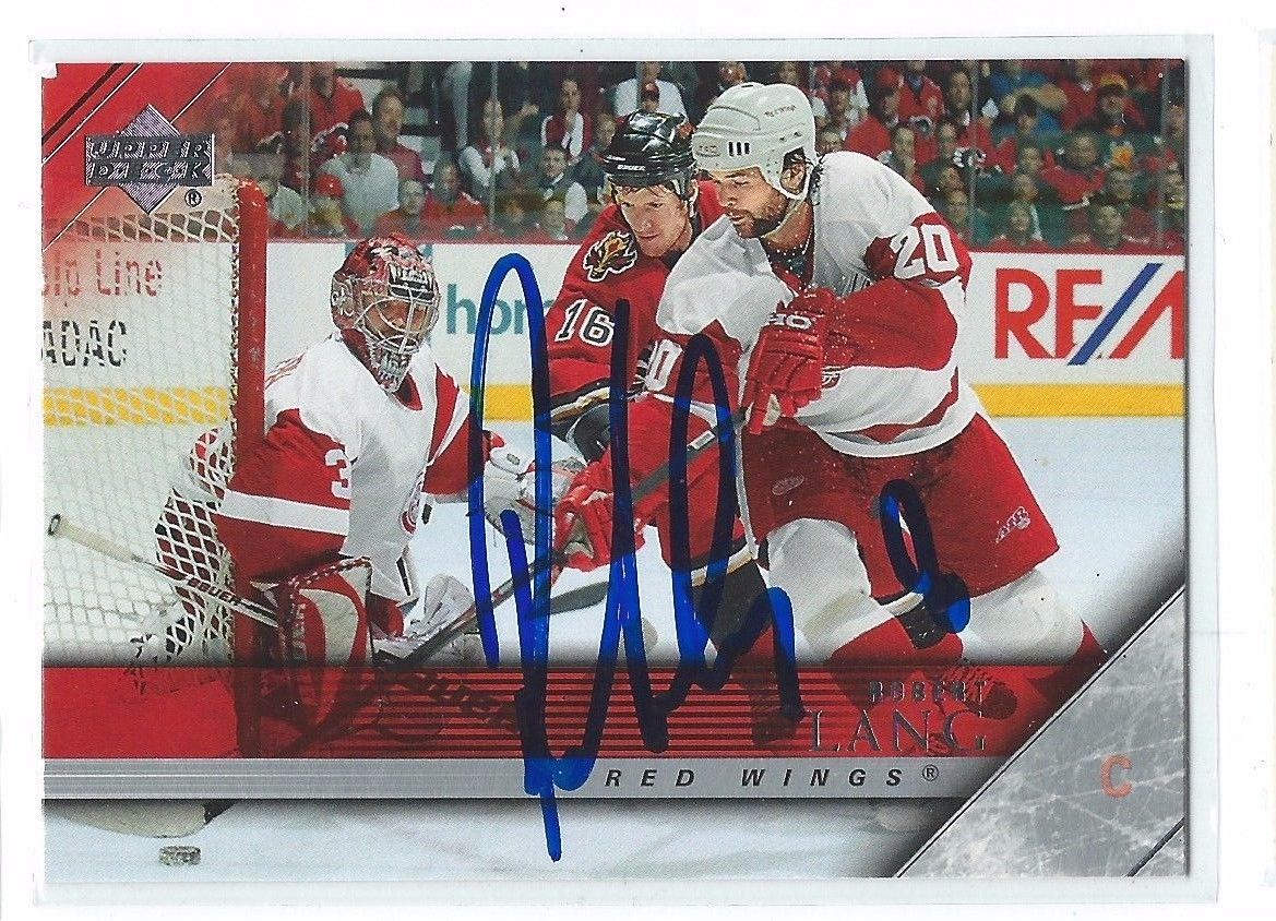 Robert Lang Signed 2005/06 Upper Deck Card #68