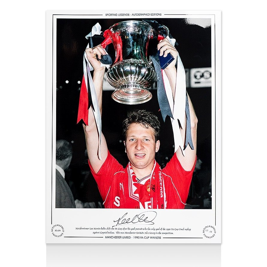 Lee Martin Signed Manchester United Photo - 1990 FA Cup Winners Autograph