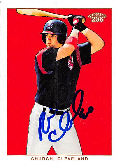 Ryan Church autographed Baseball Card (Cleveland Indians, FT) 2002 Topps 206#280
