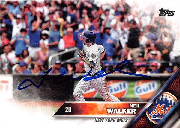 Neil Walker autographed baseball card (New York Mets) 2016 Topps #US22