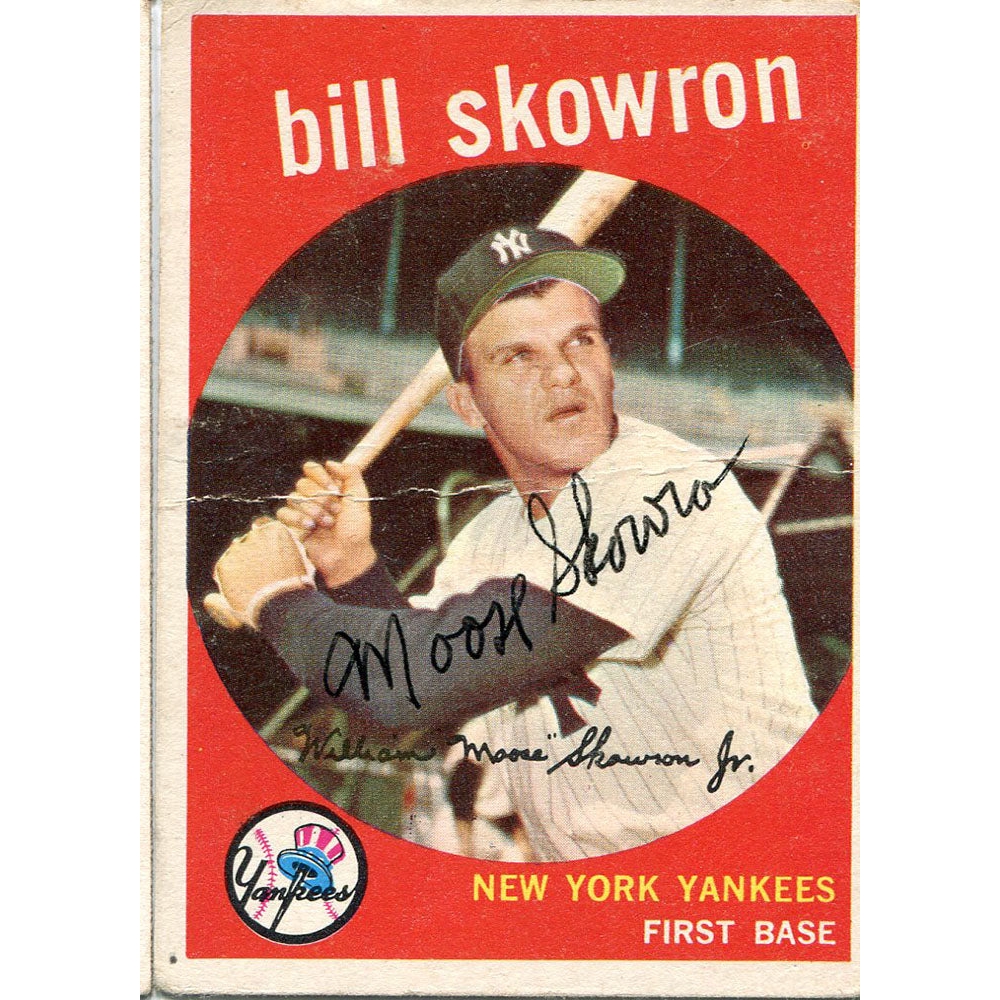 Moose Skowron Autographed 1959 Topps Card
