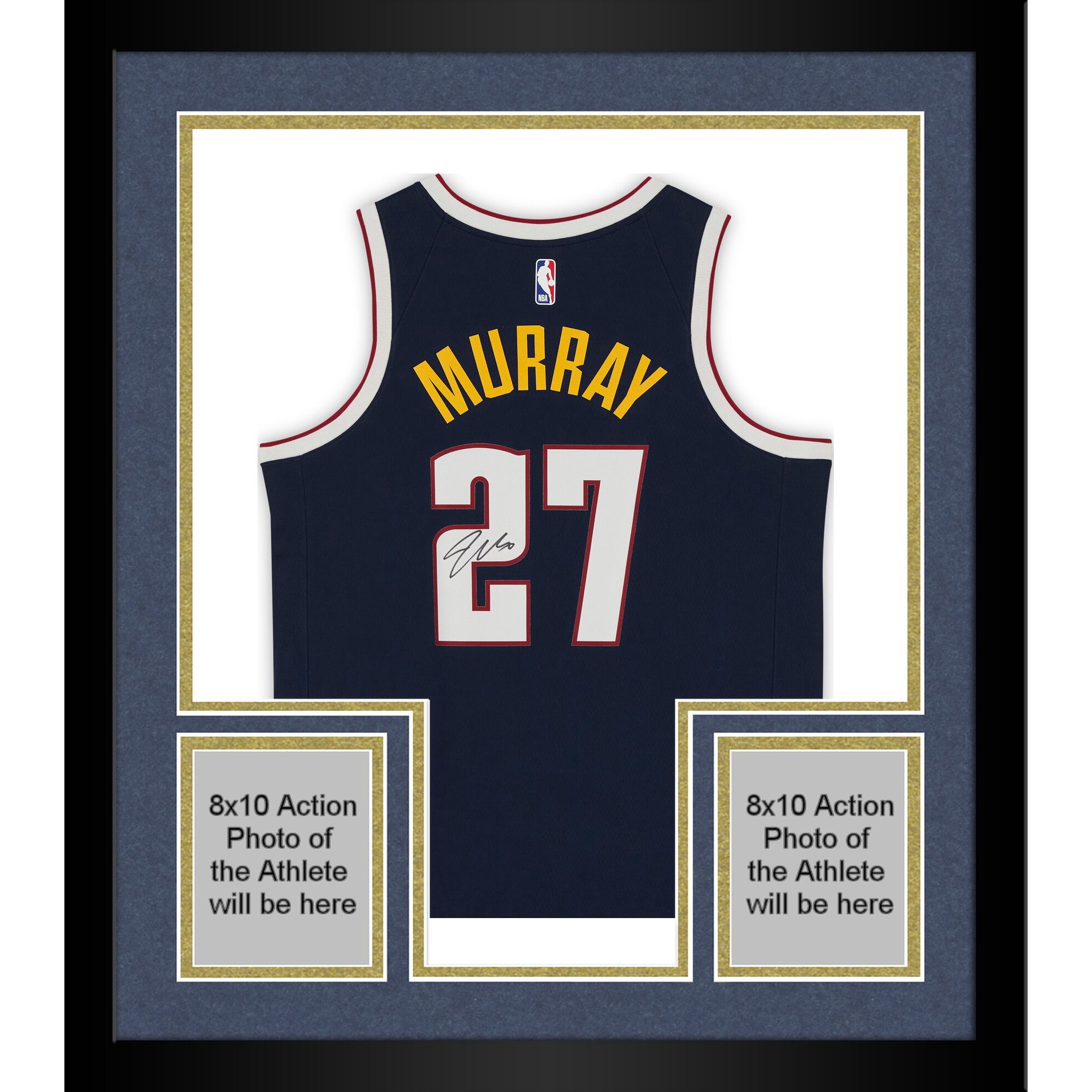 Framed Jamal Murray Denver Nuggets Autographed Nike 2021 Navy Icon Swingman Jersey
