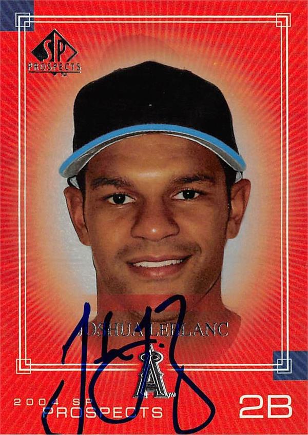 Joshua LeBlanc autographed baseball card (Anaheim Angels, FT) 2004 Upper Deck SP Prospects #191
