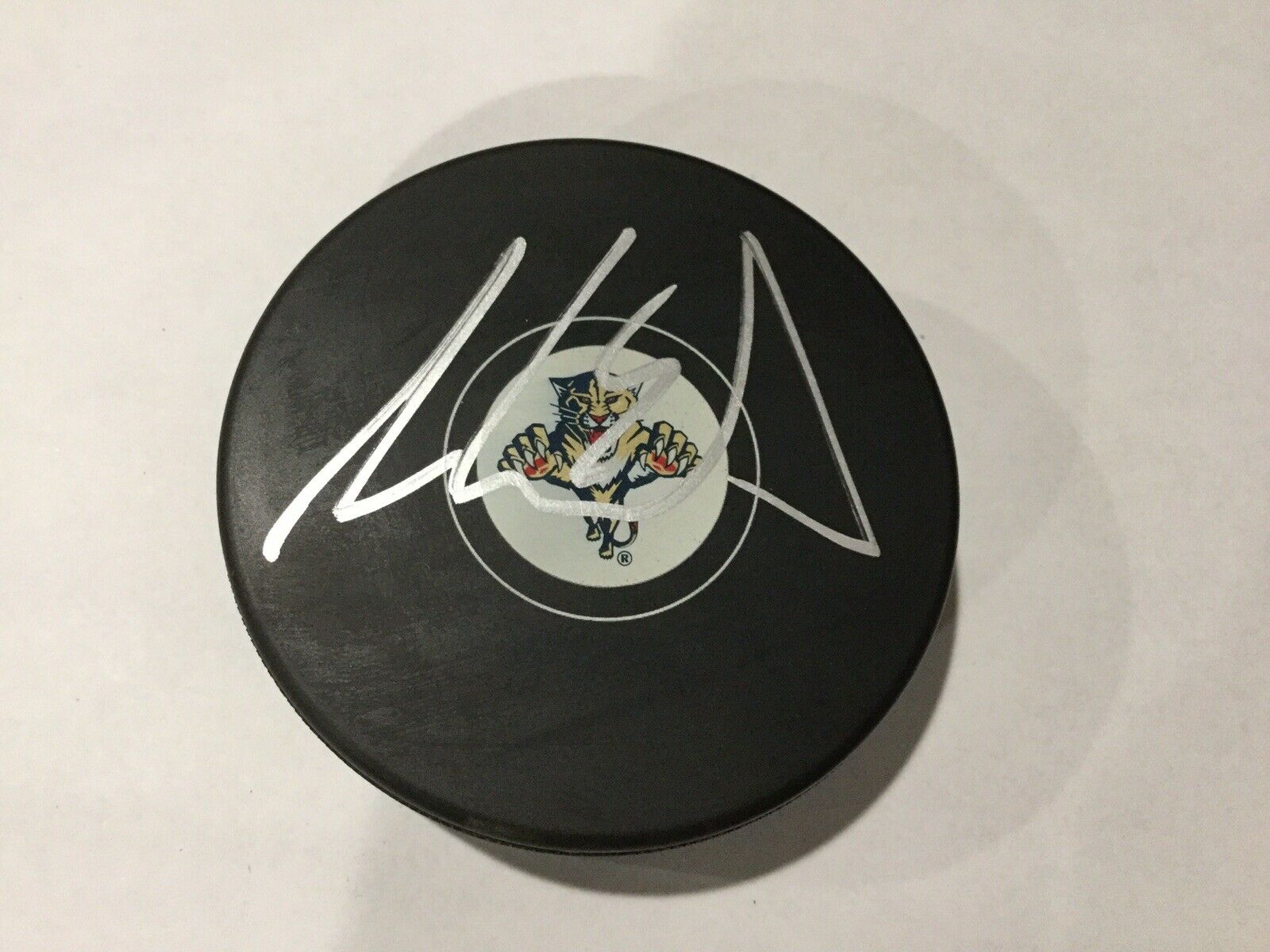 Aaron Ekblad Signed Autographed Florida Panthers Hockey Puck b