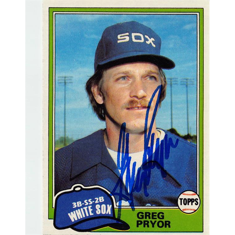 Greg Pryor autographed Baseball Card (Chicago White Sox) 1981 Topps #608