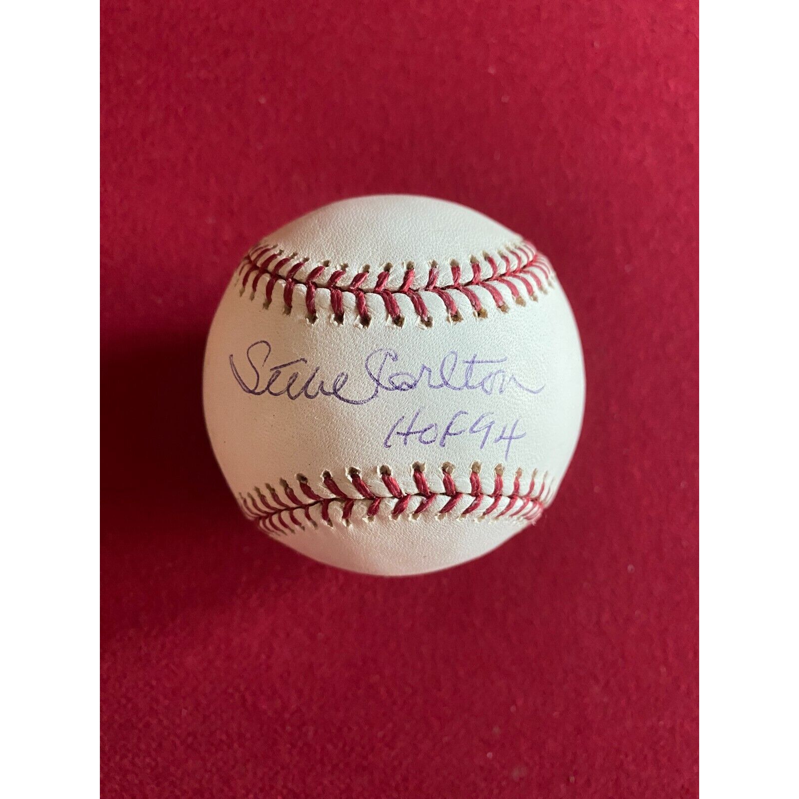 Steve Carlton, "Autographed" (MLB) Official Baseball w/ HOF INS. (Scarce)