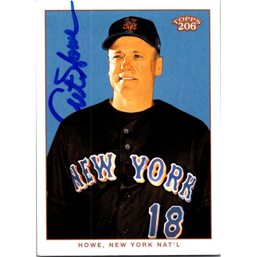 Art Howe autographed baseball card (New York Mets, SC) 2003 Topps 206 #396