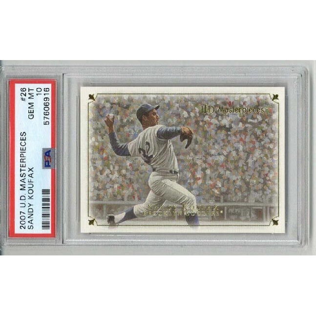2007 Upper Deck Masterpieces #26 Sandy Koufax Card Dodgers Psa 10 Low Pop Rare