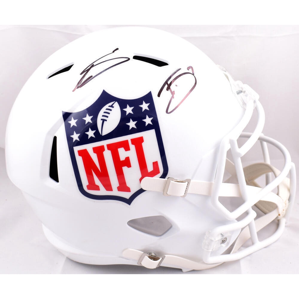 Trevon Diggs Stefon Diggs Autographed NFL F/S Speed Helmet- Beckett W Hologram