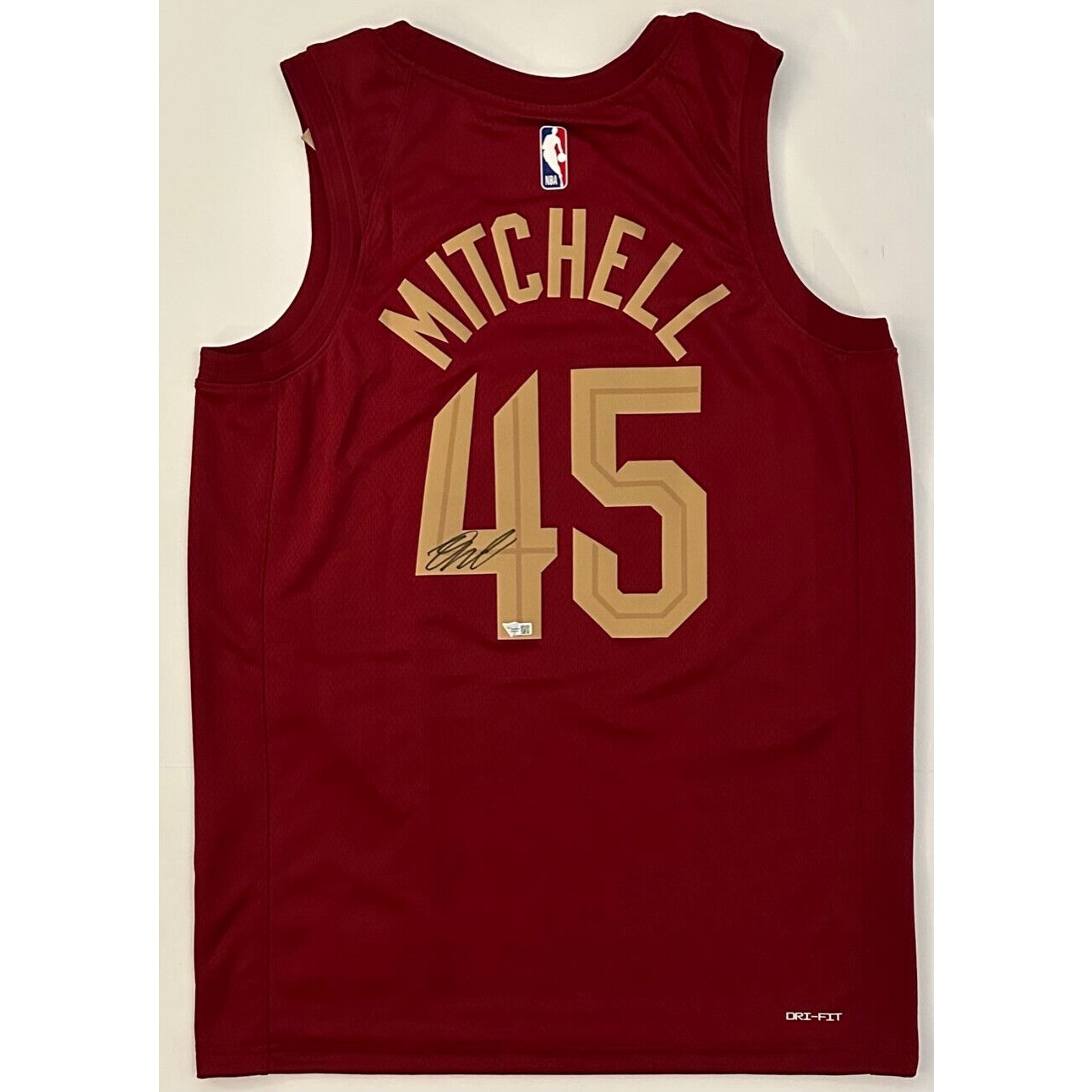 Donovan Mitchell signed Nike Cleveland Cavaliers jersey autographed Fanatics fan