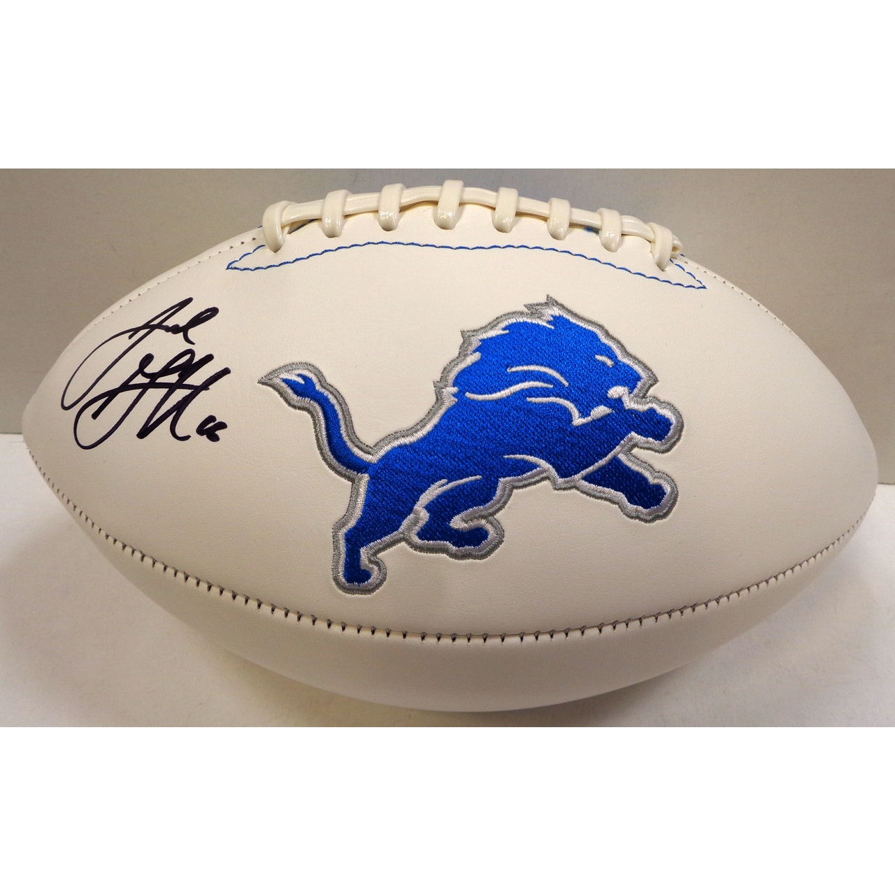 Jared Goff Autographed Detroit Lions Logo Football