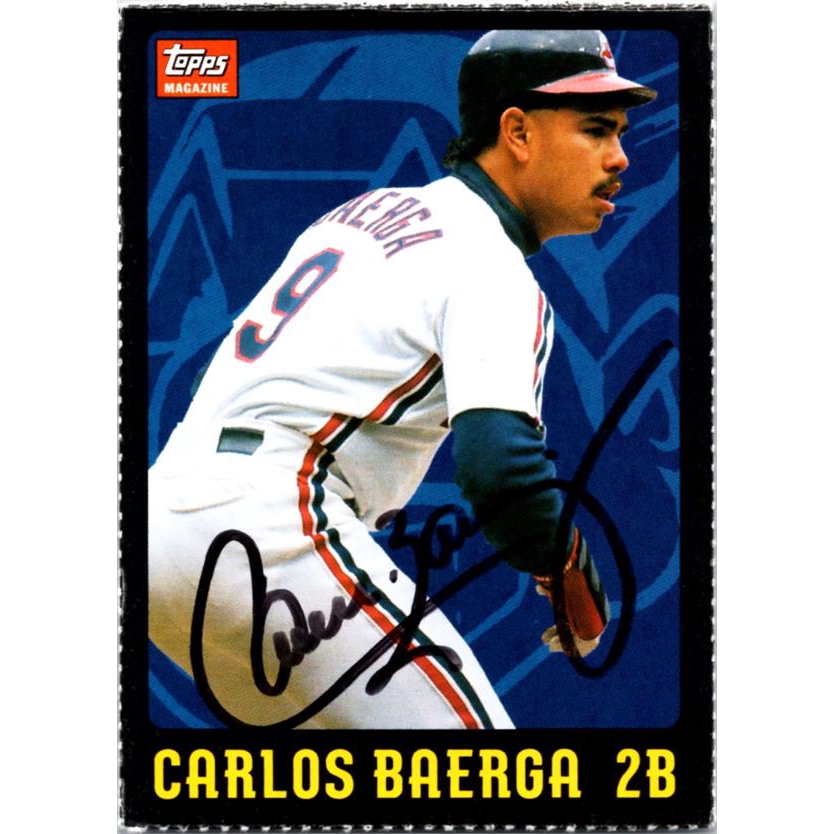 Carlos Baerga autographed Baseball Card (Cleveland Indians) 1993 Topps Magazine #TM97