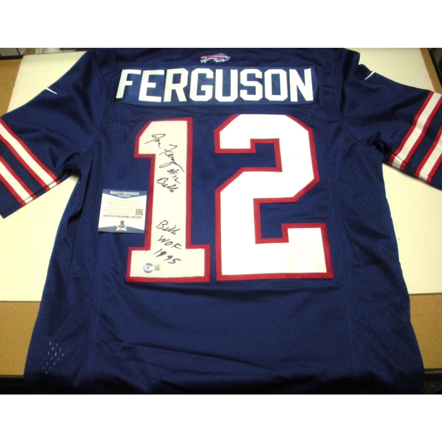 Joe Ferguson Buffalo Bills 95 Beckett/coa Signed Official Licensed Nike Jersey