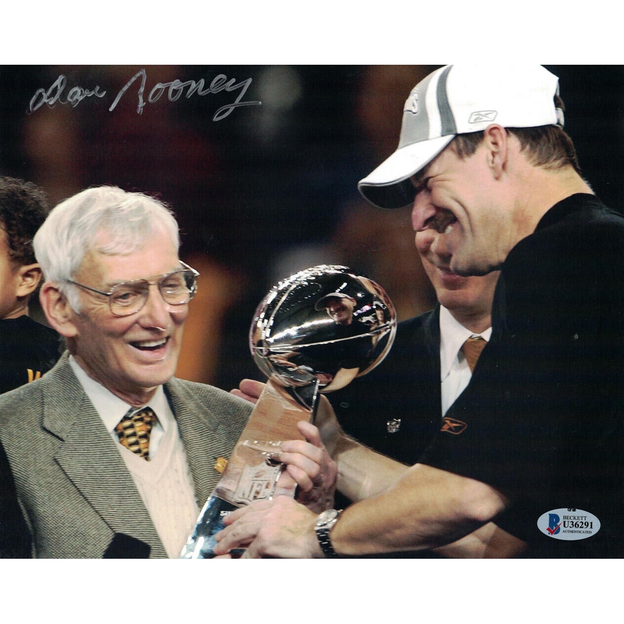 Dan Rooney Autographed/Signed Pittsburgh Steelers 8x10 Photo BAS 29693