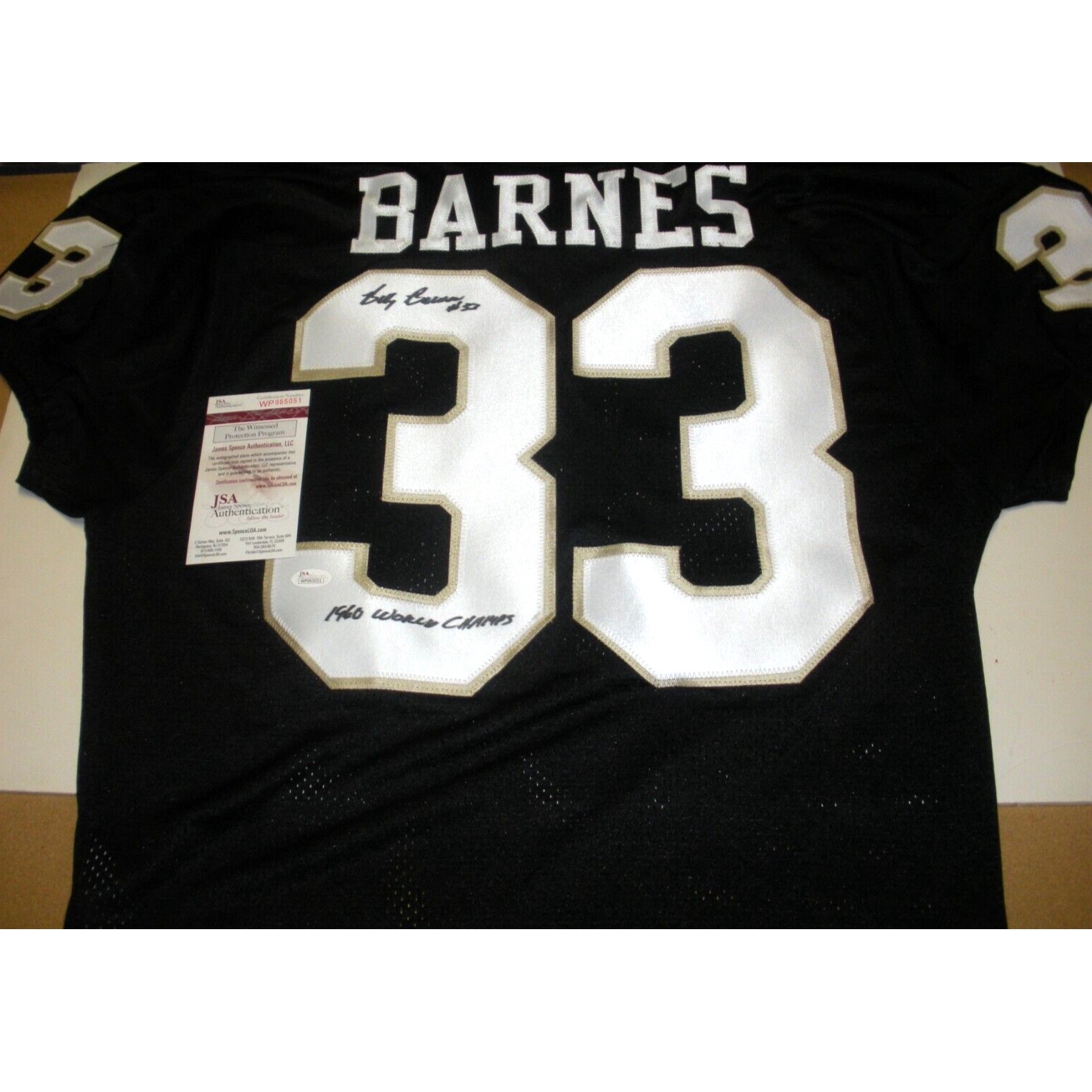 Billy Barnes Wake Forest Deacons Jsa/coa Signed Official Licensed Nike Jersey