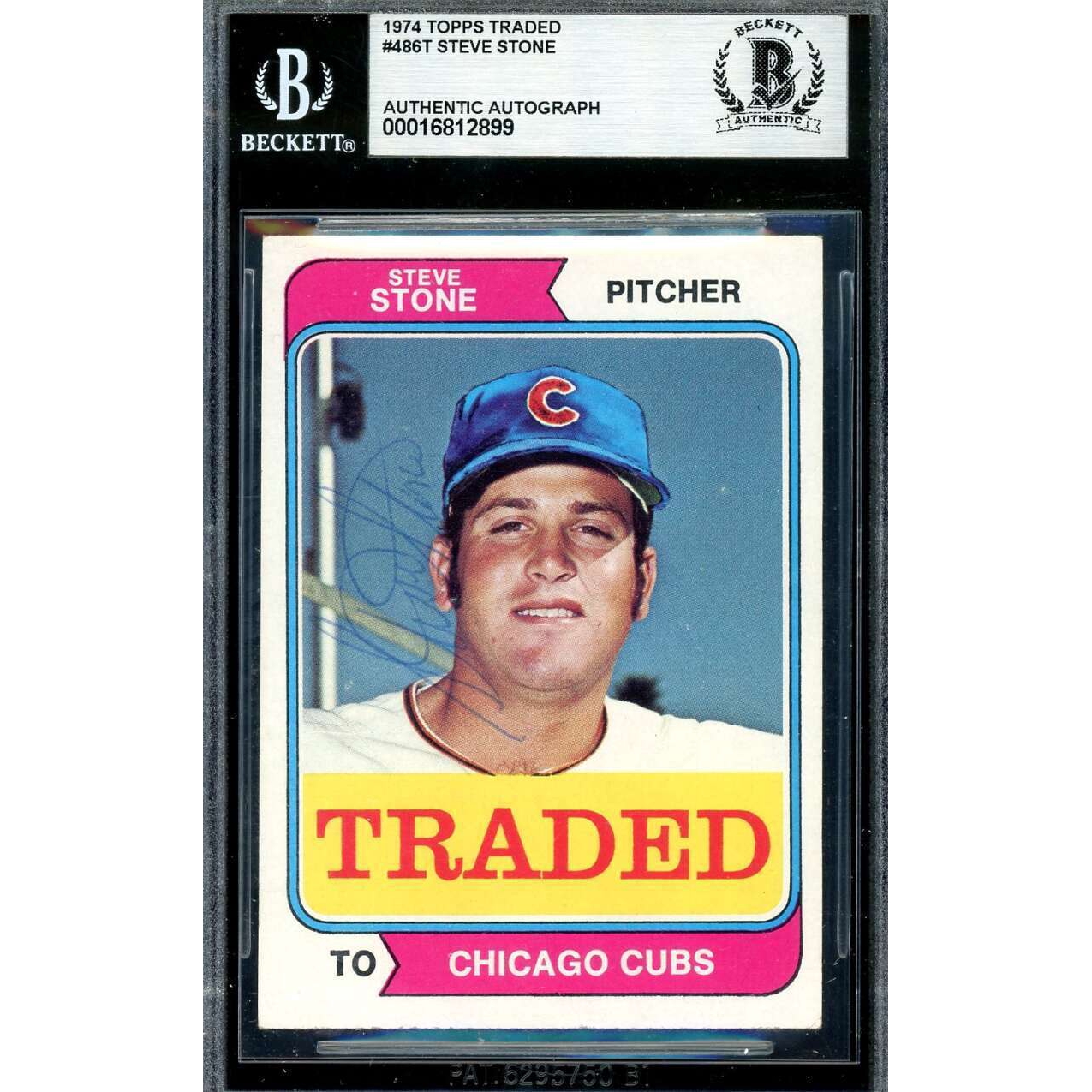 Steve Stone Beckett BAS Vintage Signed 1974 Topps Traded Autograph