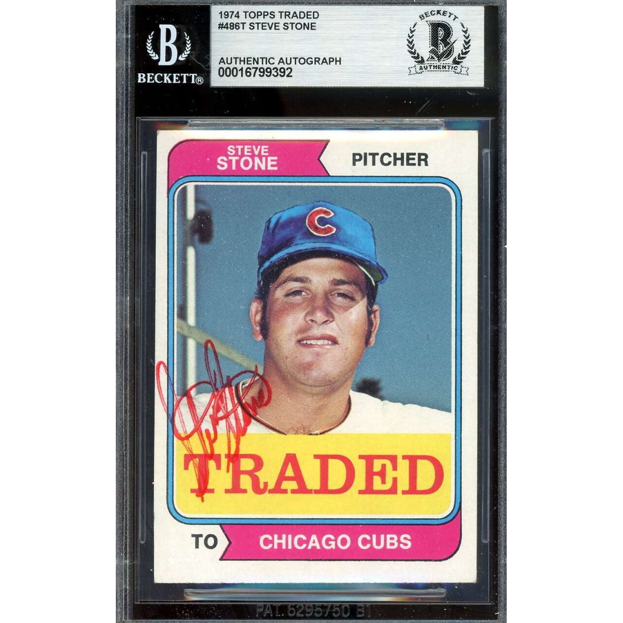 Steve Stone Beckett BAS Signed 1974 Topps Traded Autographed