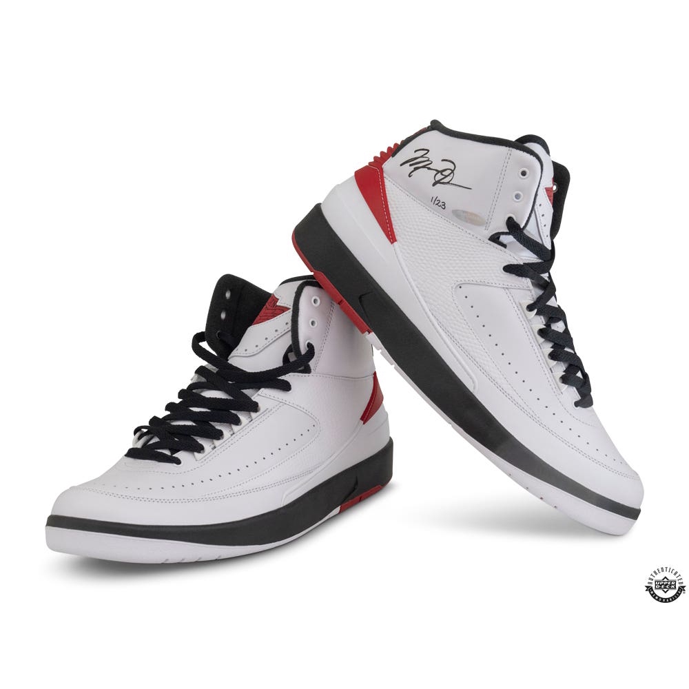 Michael Jordan Autographed Nike Air Jordan 2 Retro OG 'Chicago' 2022 Shoes - Upper Deck