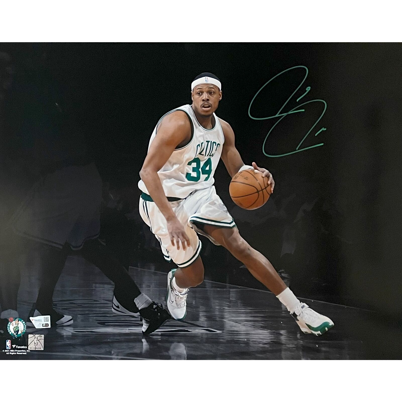 Paul Pierce Autographed/Signed Boston Celtics 16x20 Photo FAN 44475