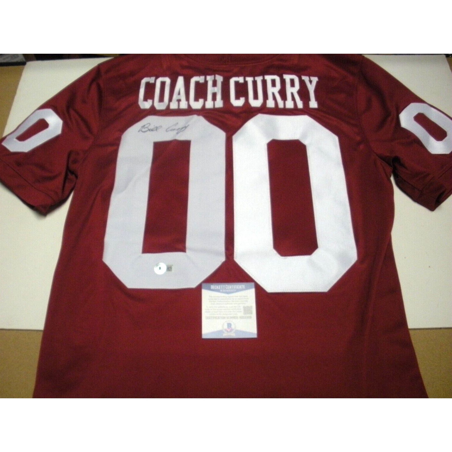 Bill Curry Alabama Crimson Tide Beckett/coa Signed Official Licensed Nike Jersey