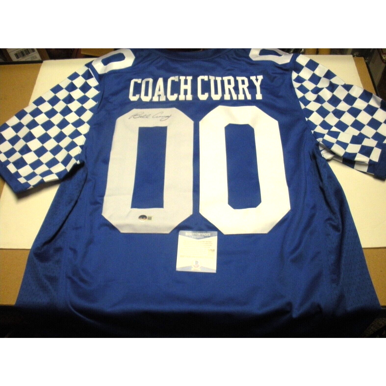 Bill Curry Kentucky Wildcats Beckett/coa Signed Official Licensed Nike Jersey