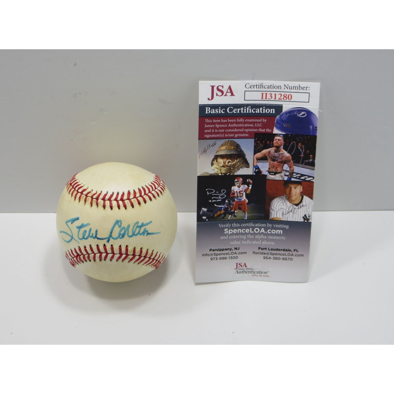 STEVE CARLTON SIGNED Rawlings ONL BASEBALL PHILLIES CARDINALS JSA COA