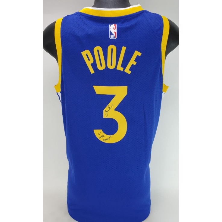 Jordan Poole "22 NBA Champ" Signed Golden State Warriors Nike Jersey (Fanatics)