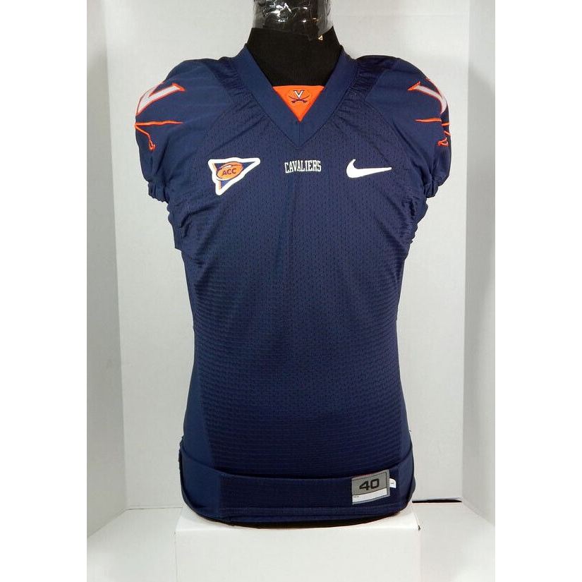 2007-12 Nike Virginia Cavaliers Blank Game Issued Jersey ACC Patch Navy Size 40